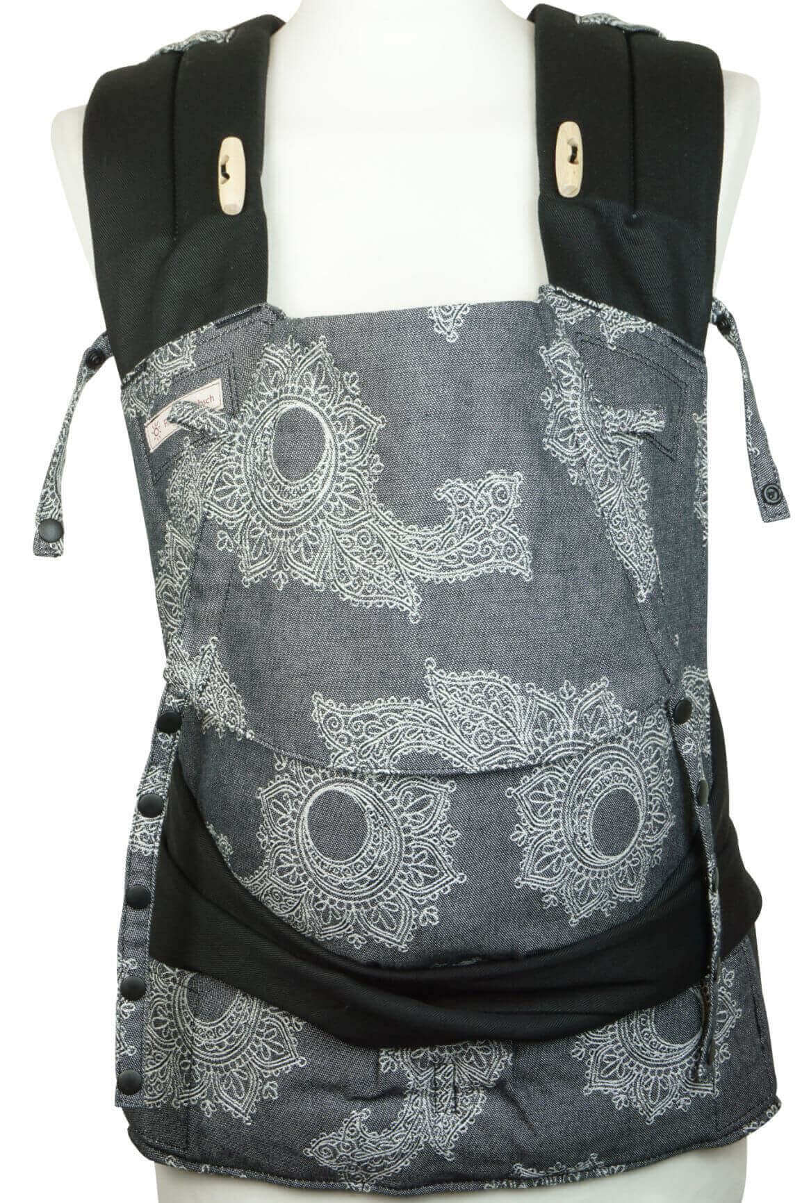 Mei Tai Babysize Floral Anthracite Front
