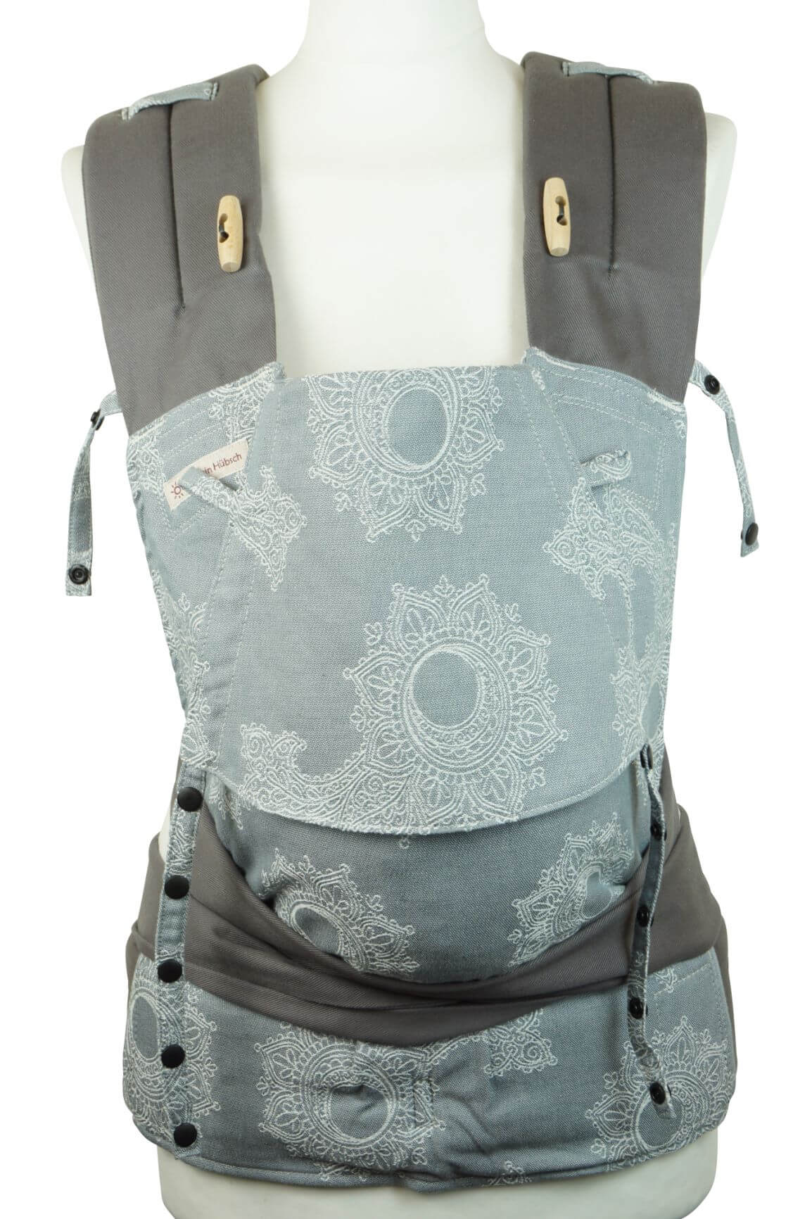 Mei Tai Babysize Floral Silver Front