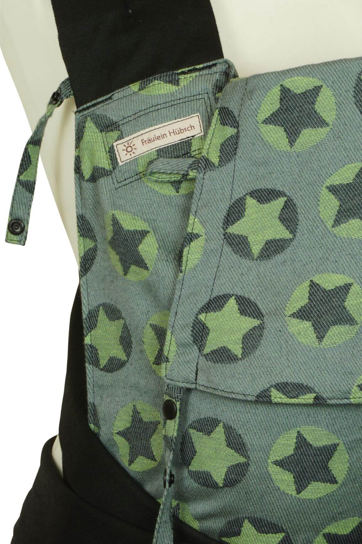 Mei Tai Babysize Stars all OVer Grün Detail