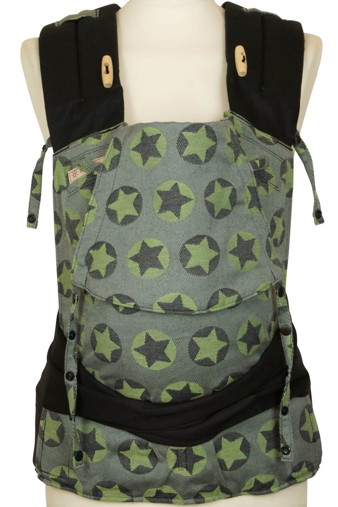 Mei Tai Babysize Stars all OVer Grün Frontal