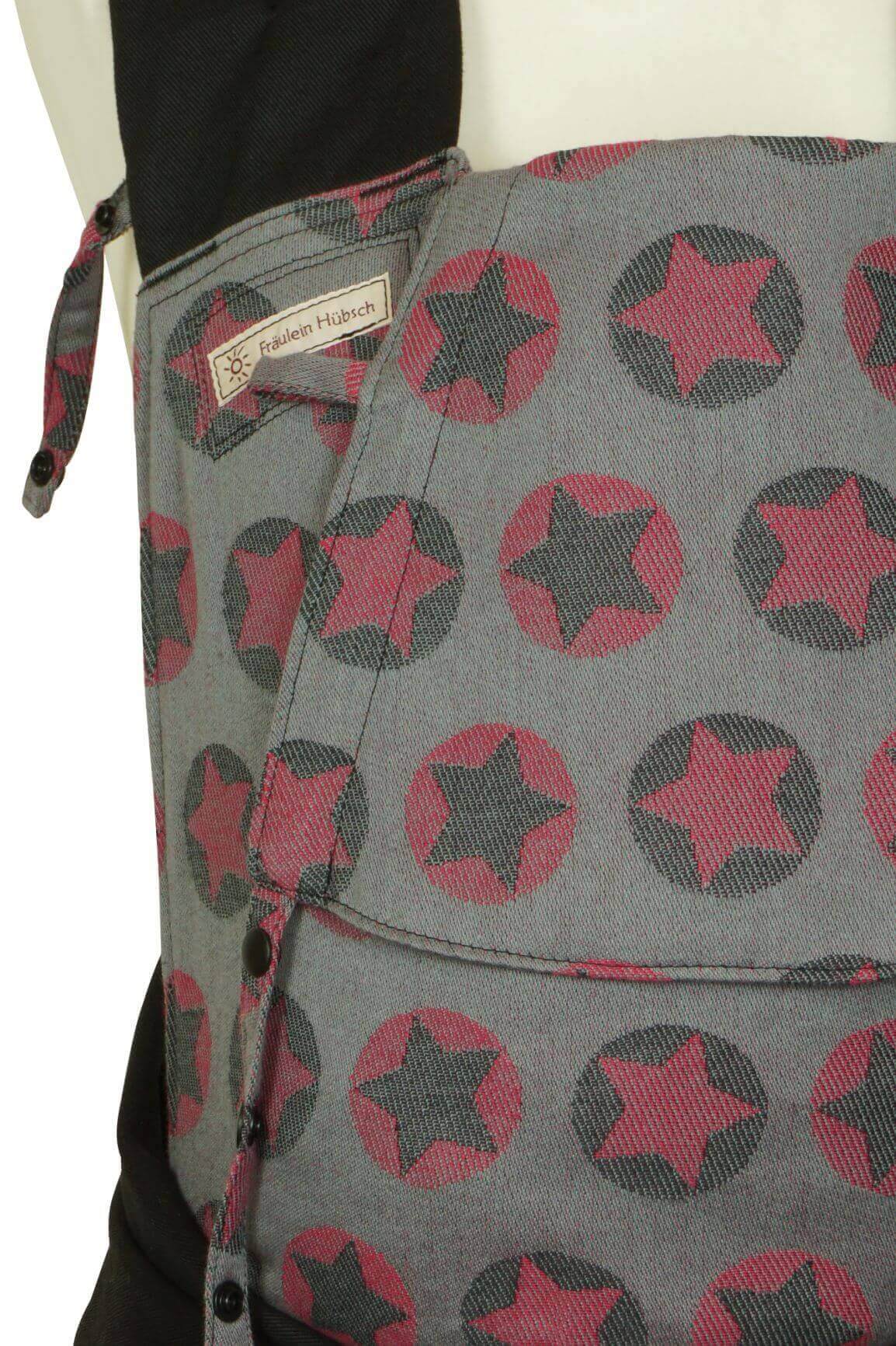 Mei Tai Babysize Stars all Over Pink Detail