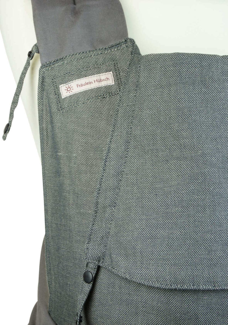 Mei Tai Toddlersize Graphite Babytrage Fräulein Hübsch Mei Tai Toddlersize einfärbig Dunkelgrau