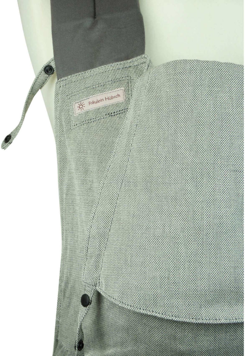 Babytrage Fräulein Hübsch Soft Tai Toddlersize einfärbig Hellgrau Detailansicht