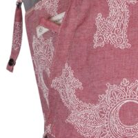 Babytrage Fräulein Hübsch Mei Tai Babysize Weinrot weiß florales Muster