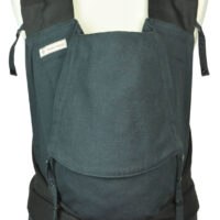 Babycarrier Mei Tai Toddlersize in Black with black shoulderstraps