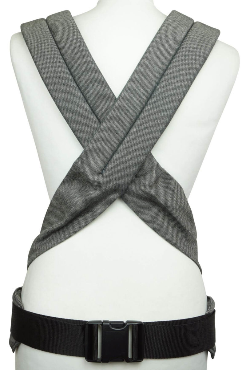 SoftTai Graphite Back Rückansicht Babytrage Fräulein Hübsch Soft Tai Babysize Dunkelgrau