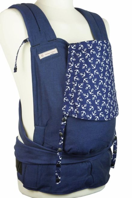 Babycarrier Soft Tai Toddlersize Darkblue with white Anchors