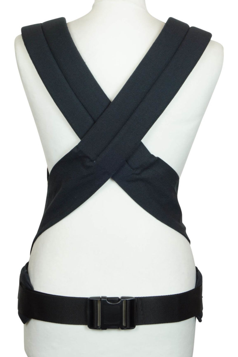 Rücklansicht Babytrage Fräulein Hübsch Soft Tai Schwarz