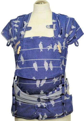 Babycarrier WrapCon Babysize "Birds on a Wire Marine"