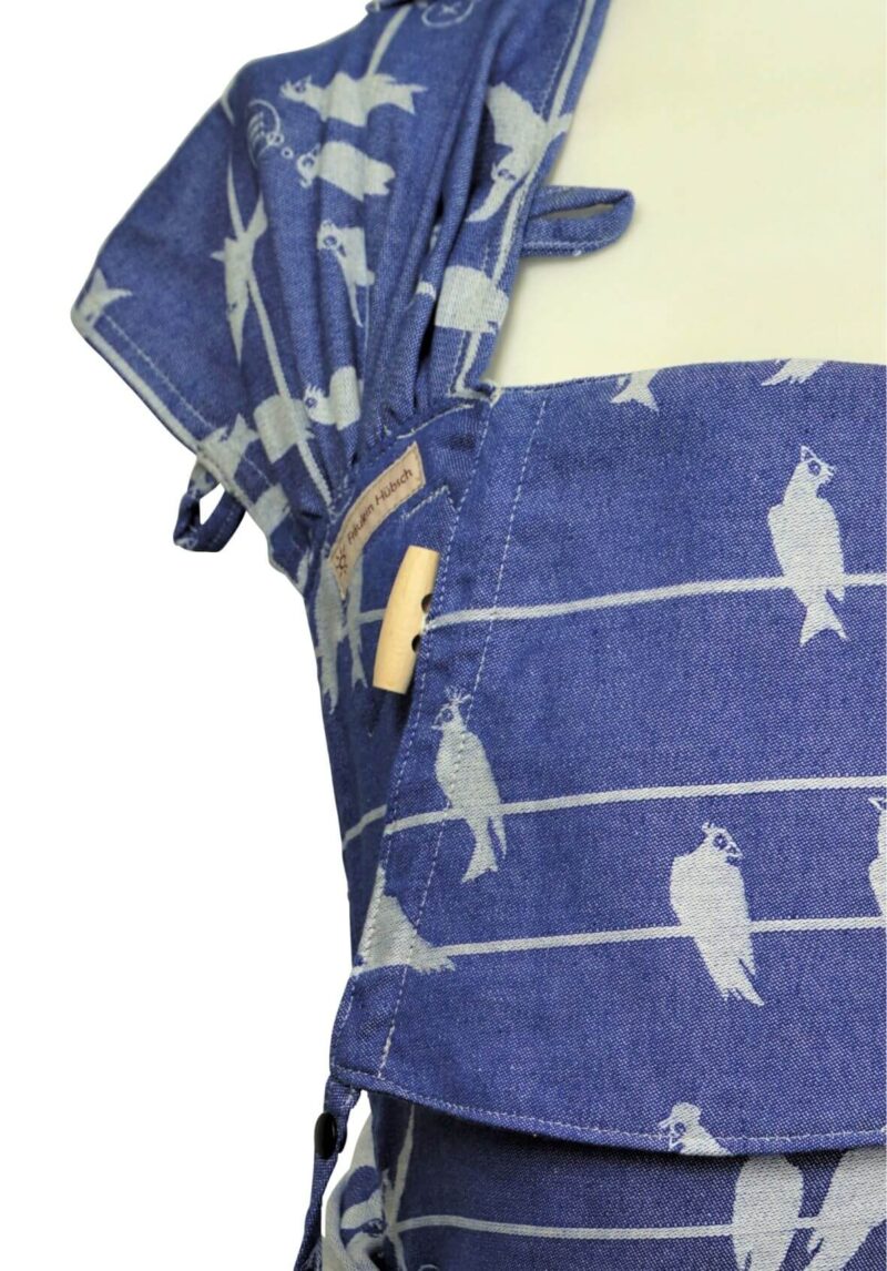 WrapCon Babysize BirdsOnAWire Marine Detailansicht