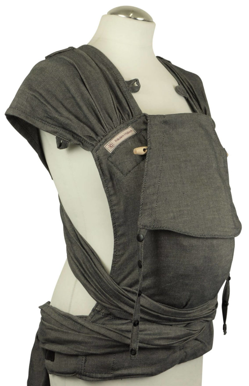 WrapCon Babysize "Graphite" side Babytrage Fräulein Hübsch WrapCon Babysize einfärbig Dunkelgrau