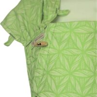 Babytrage Fräulein Hübsch Wrap Con Babysize hellgrün weiß florales Muster