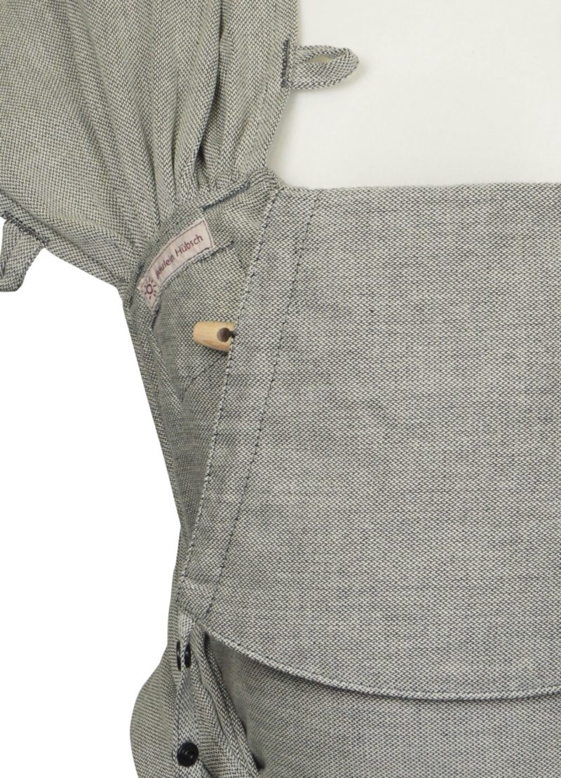 Babytrage WrapCon Babysize Silver Babtrage Fräulein Hübsch WrapCon Babysize einfärbig hellgrauer Tragetuchstoff