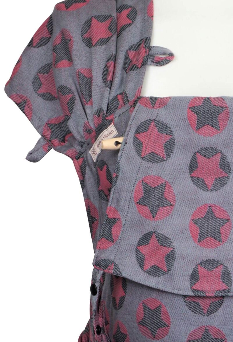 Babytrage WrapCon Babysize Stars all over Pink Detailansicht