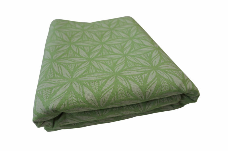 Sling Lorelei Applegreen Fräulein Hübsch Tragetuch in Hellgrün und Weiß mit Muster