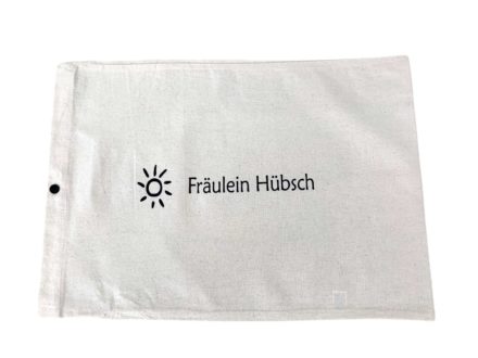 White Cotton Bag with black lettering "Fräulein Hübsch"