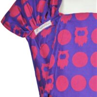 Babytrage Fräulein Hübsch WrapCon Toddlersize mit pinken Eulen auf blauen Hintergrund seitliche Ansicht