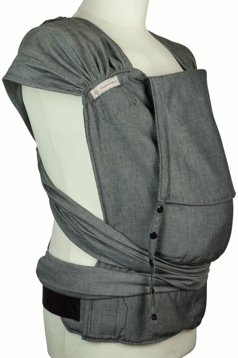 WrapCon Toddlersize Graphite Babytrage Fräulein Hübsch WrapCon Toddlersize komplett einfärbig Dunkelgrau