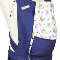 Babycarrier Softi Tai Toddlersize in Blue with Rainbows and Rabbits