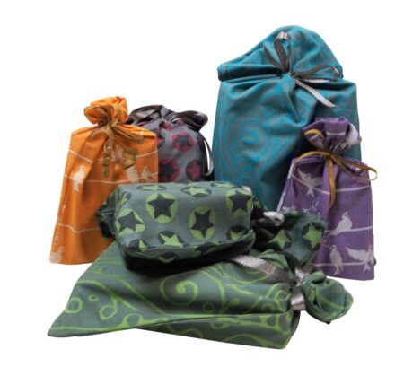 Geschenkbeutel aus Stoff zum nachhaltigen Verpacken von Geschenken